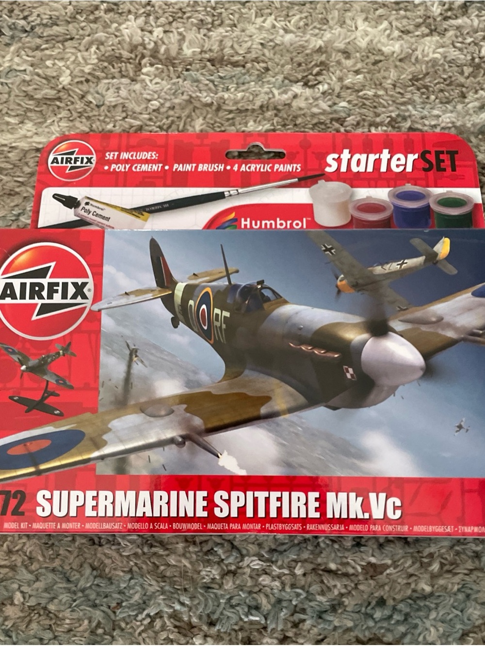 Airfix 55001 Supermarine Spitfire MkVc Starter Set 1:72 Scale Model Kit